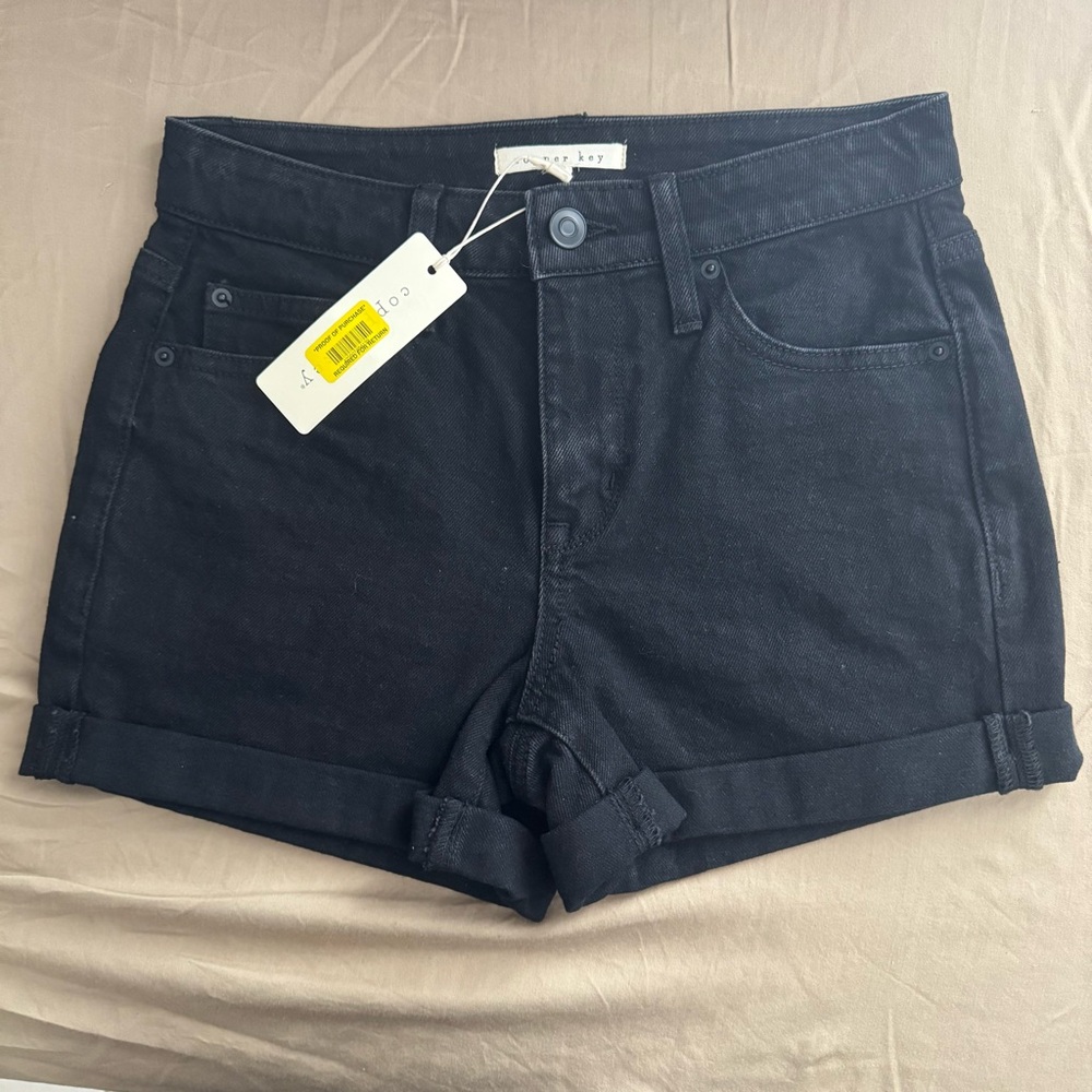 Black Denim Women's Shorts